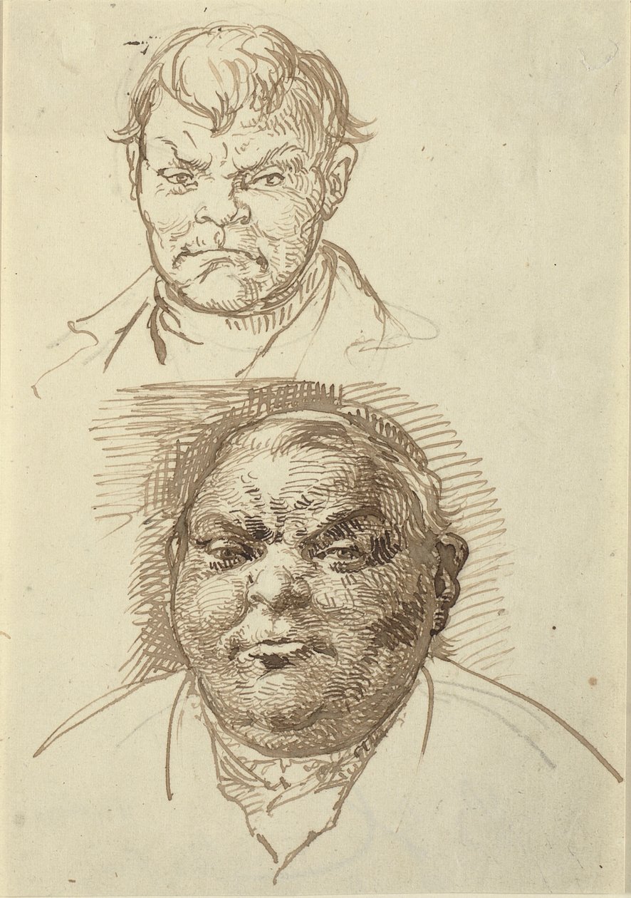 Két férfi fej alkotó: Wilhelm Marstrand