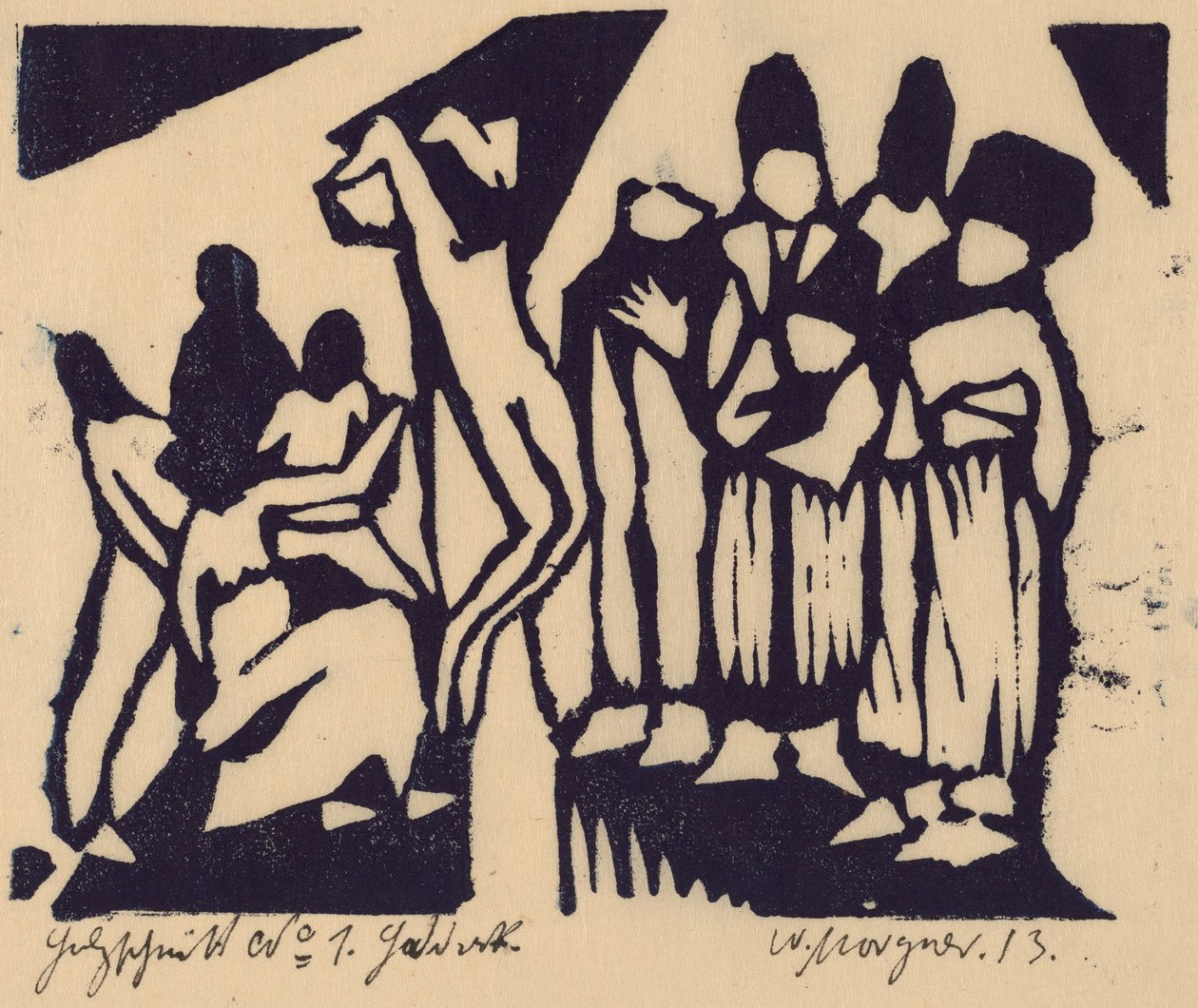 Keresztre feszítés I alkotó: Wilhelm Morgner