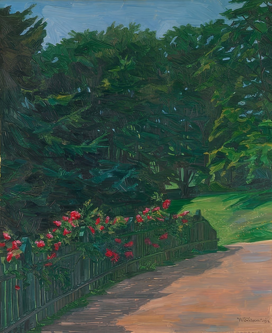 Tájkép. 1910 alkotó: Wilhelm Trübner