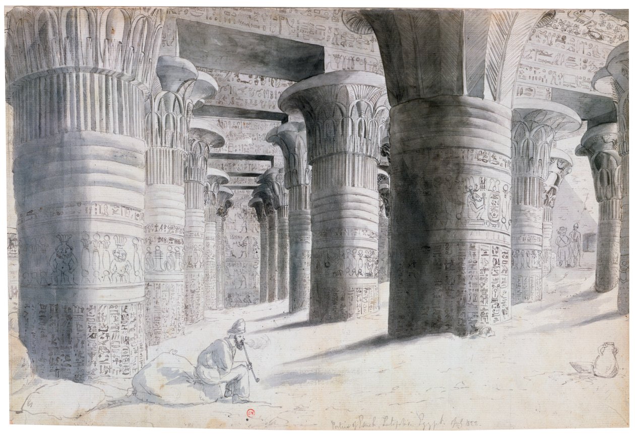 "Portico of Esuch, Egyiptom", 1822 alkotó: Wilkinson