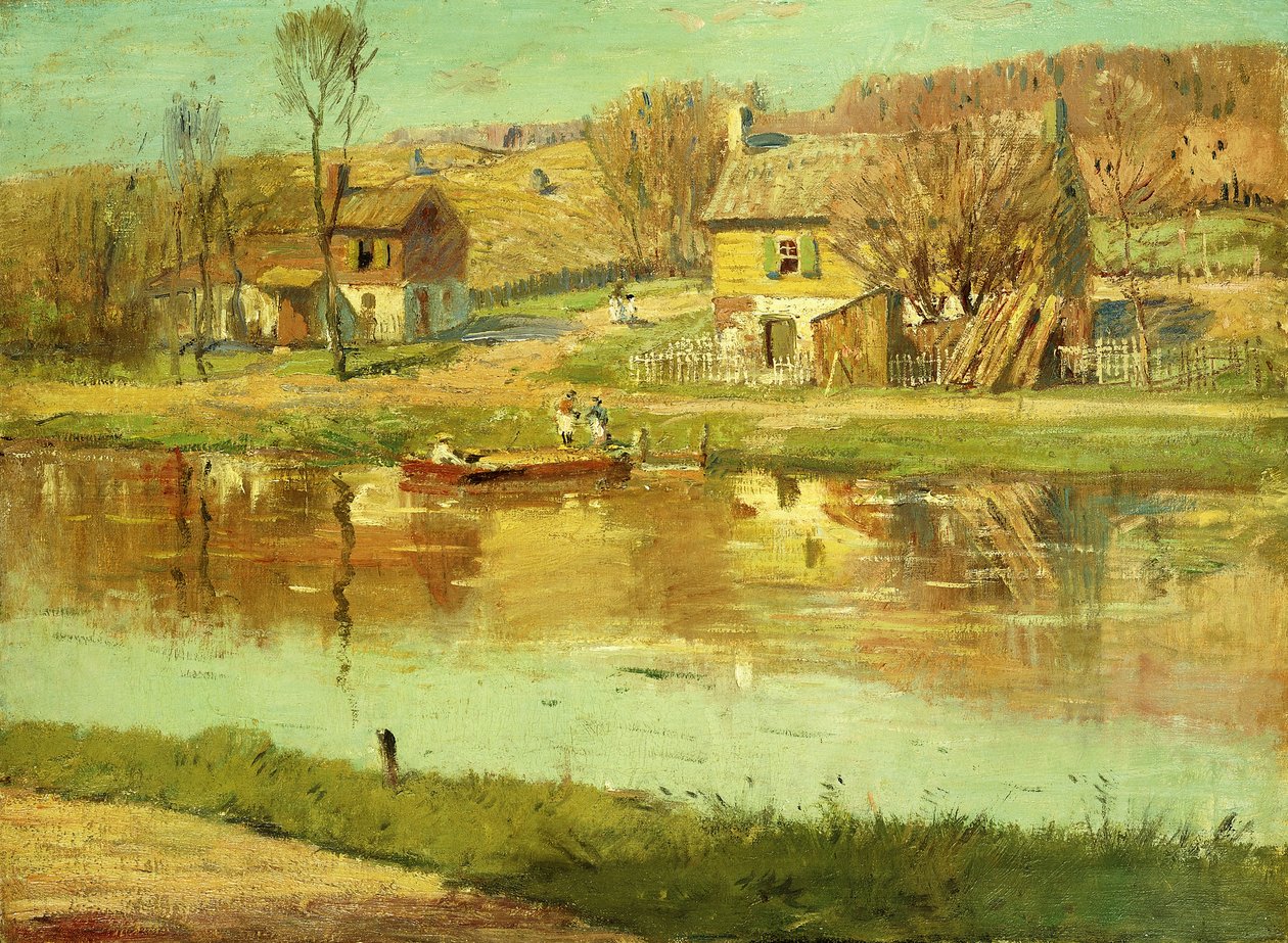 Tükröződések a vízben, 1895-1919 körül alkotó: Willard Leroy Metcalf