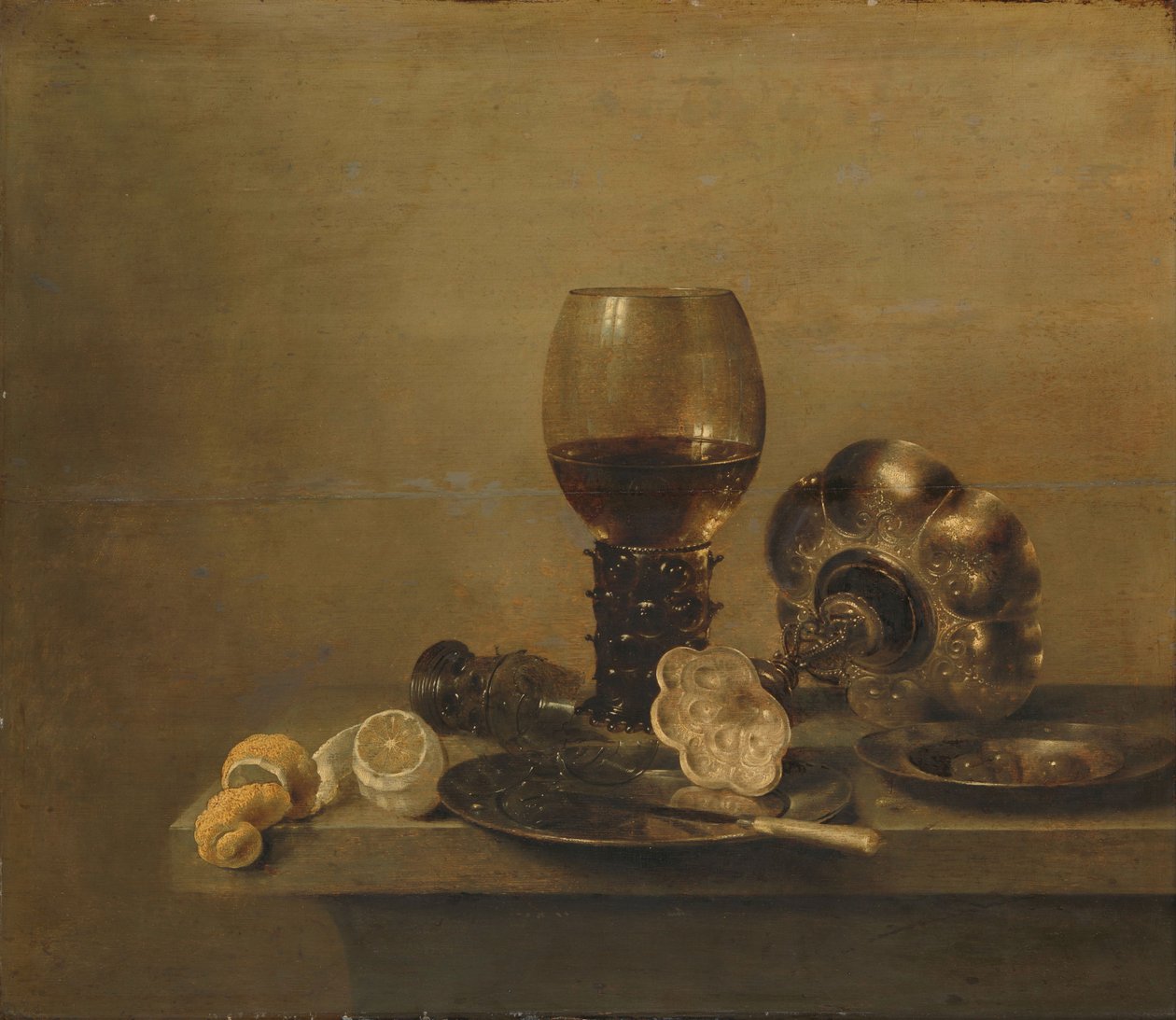 Csendélet törött üveggel, 1642 alkotó: Willem Claesz. Heda