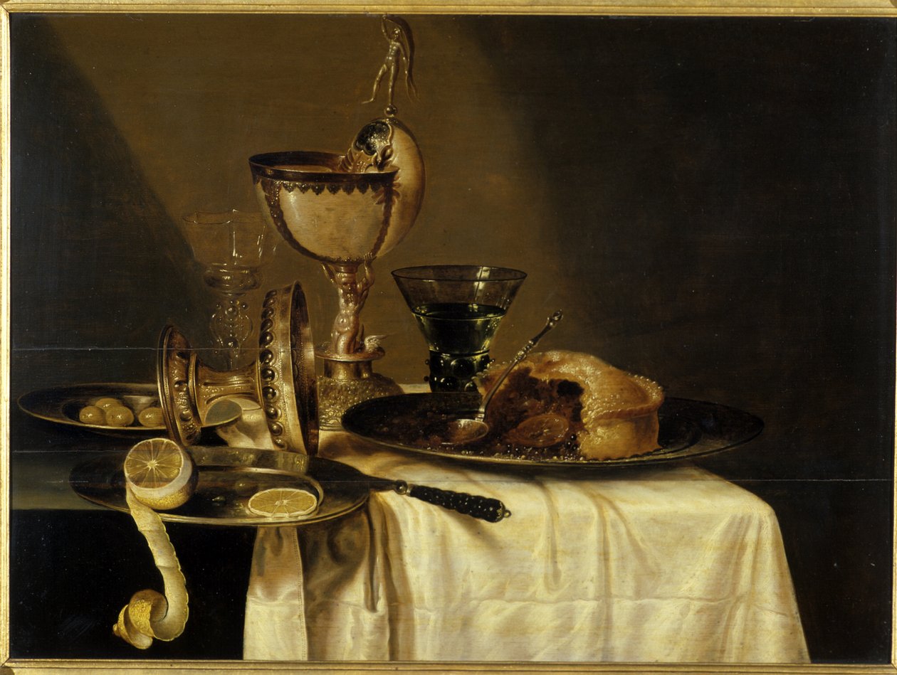 Csendélet Nautilus Serleggel, 1642 alkotó: Willem Claesz. Heda