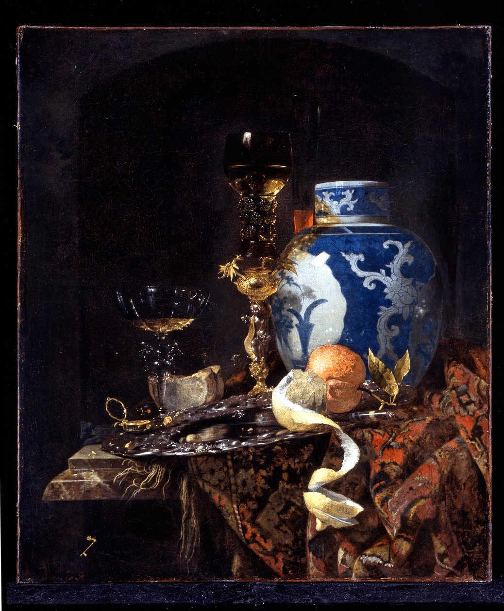 Csendélet késő Ming gyömbéres üveggel alkotó: Willem Kalf