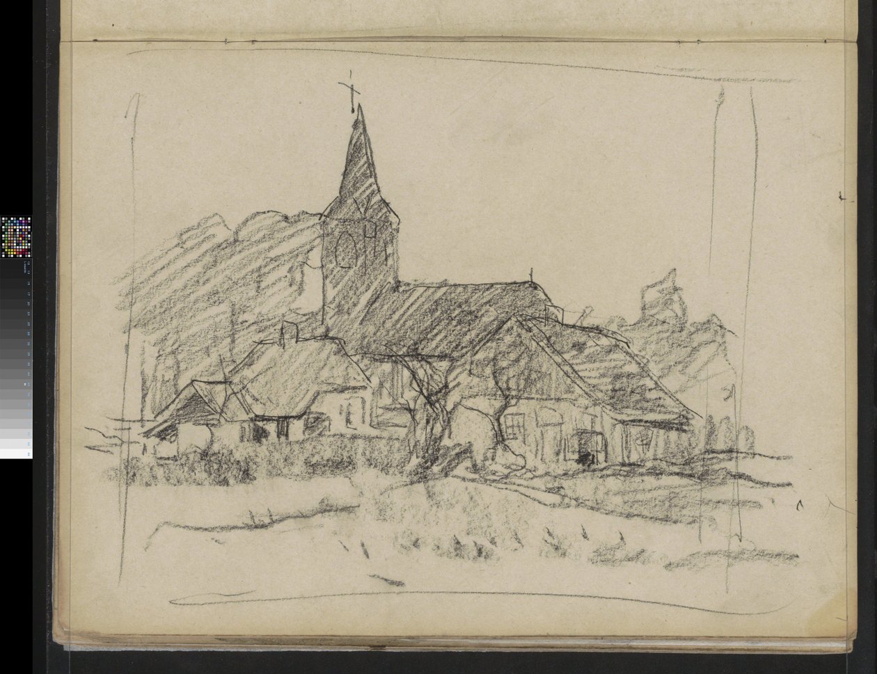 Diepenheim látképe a Johanneskerk, Willem Witsen társaságában alkotó: Willem Arnoldus Witsen