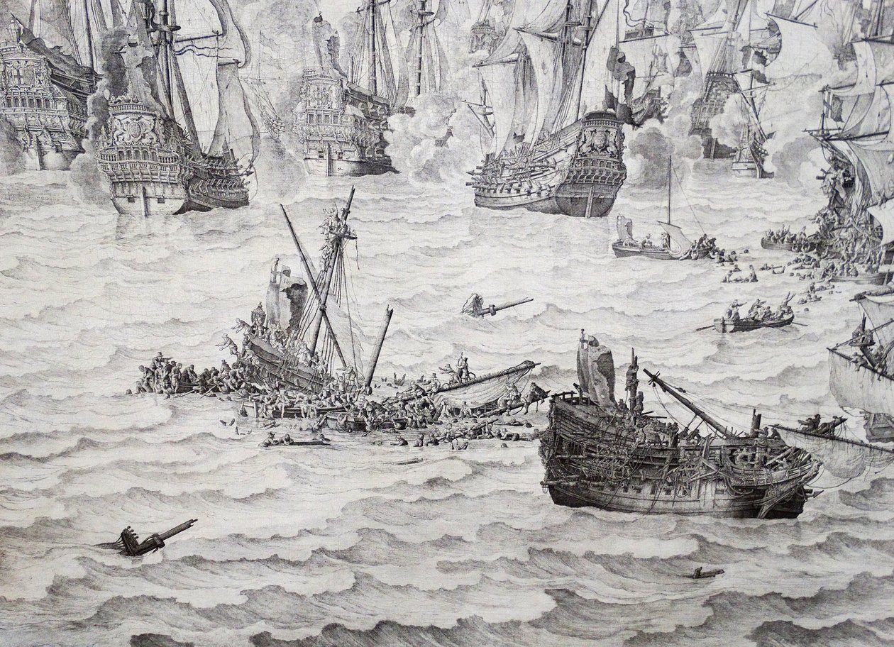 Terheidei csata alkotó: Willem van de Velde the Elder