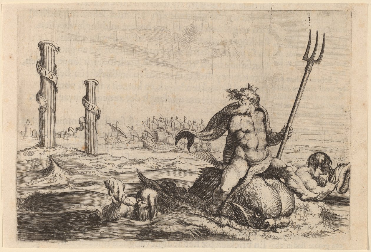 Neptunusz és Herkules oszlopai, 1634. alkotó: Willem Basse