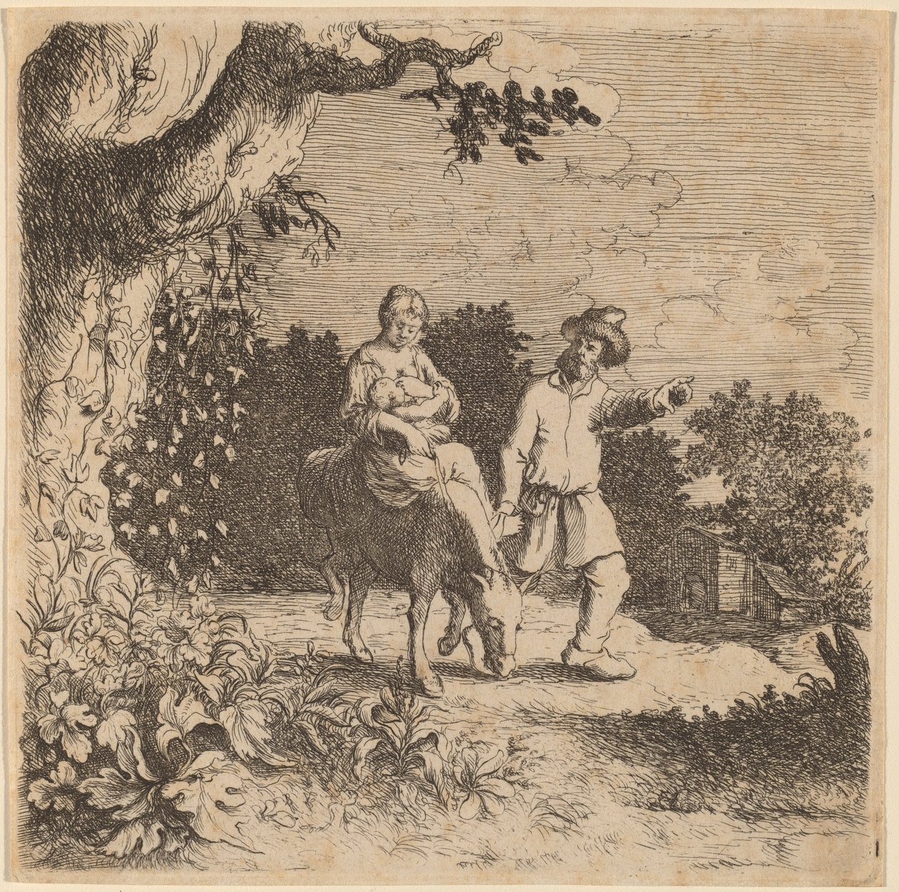 A repülés Egyiptomba, c. 16301660. alkotó: Willem Basse