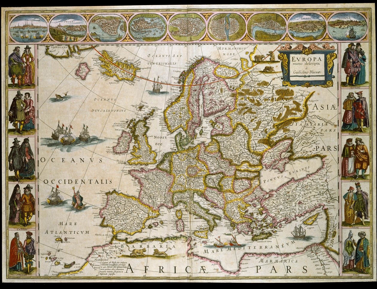 Európa térképe. (metszés alkotó: Willem Blaeu