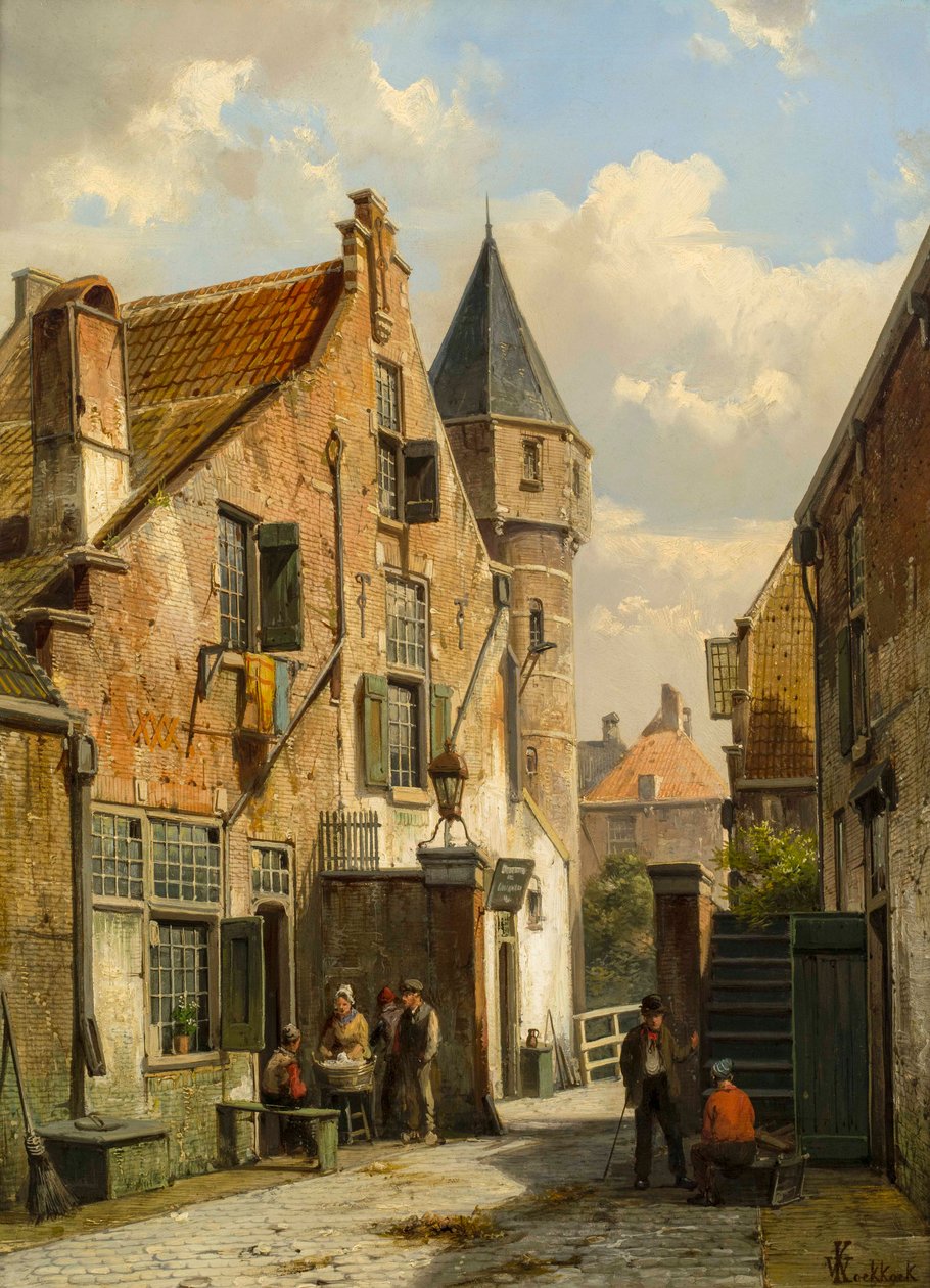 Leiden látképe, 1891 alkotó: Willem Koekkoek
