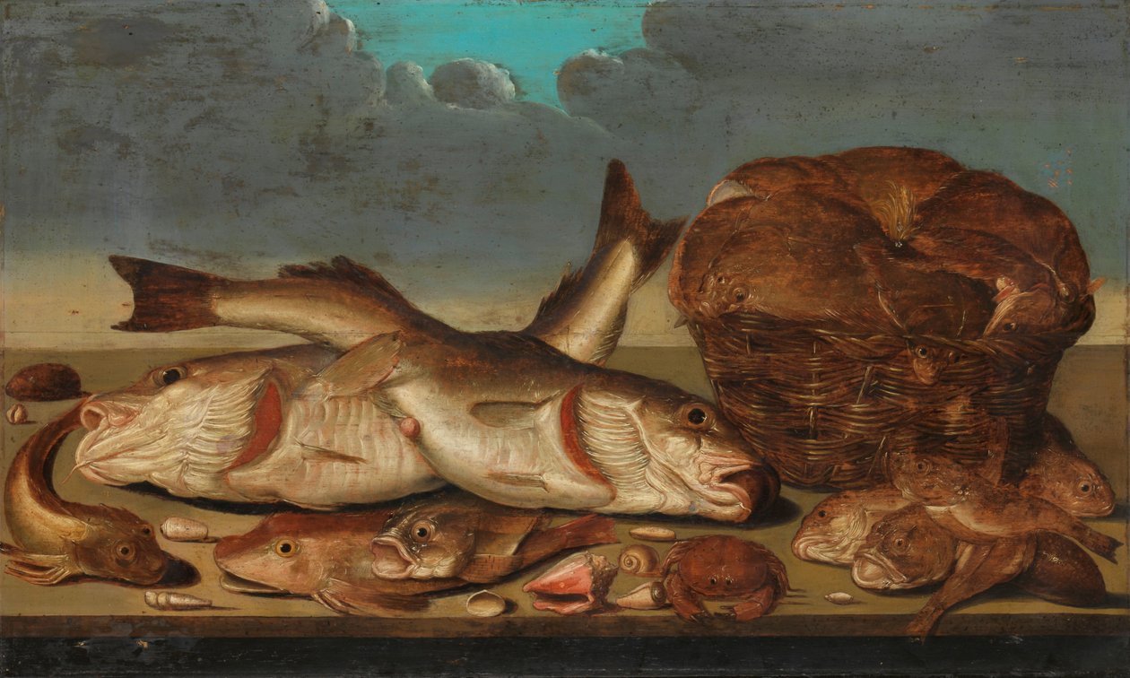 Csendélet halakkal alkotó: Willem Ormea