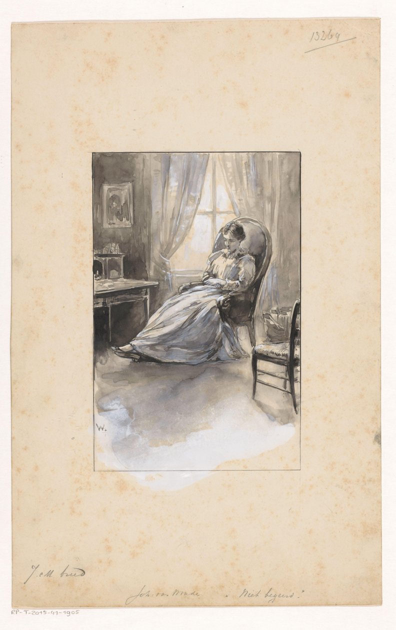 Nő egy karosszékben alkotó: Ludwig Willem Reymert Wenckebach