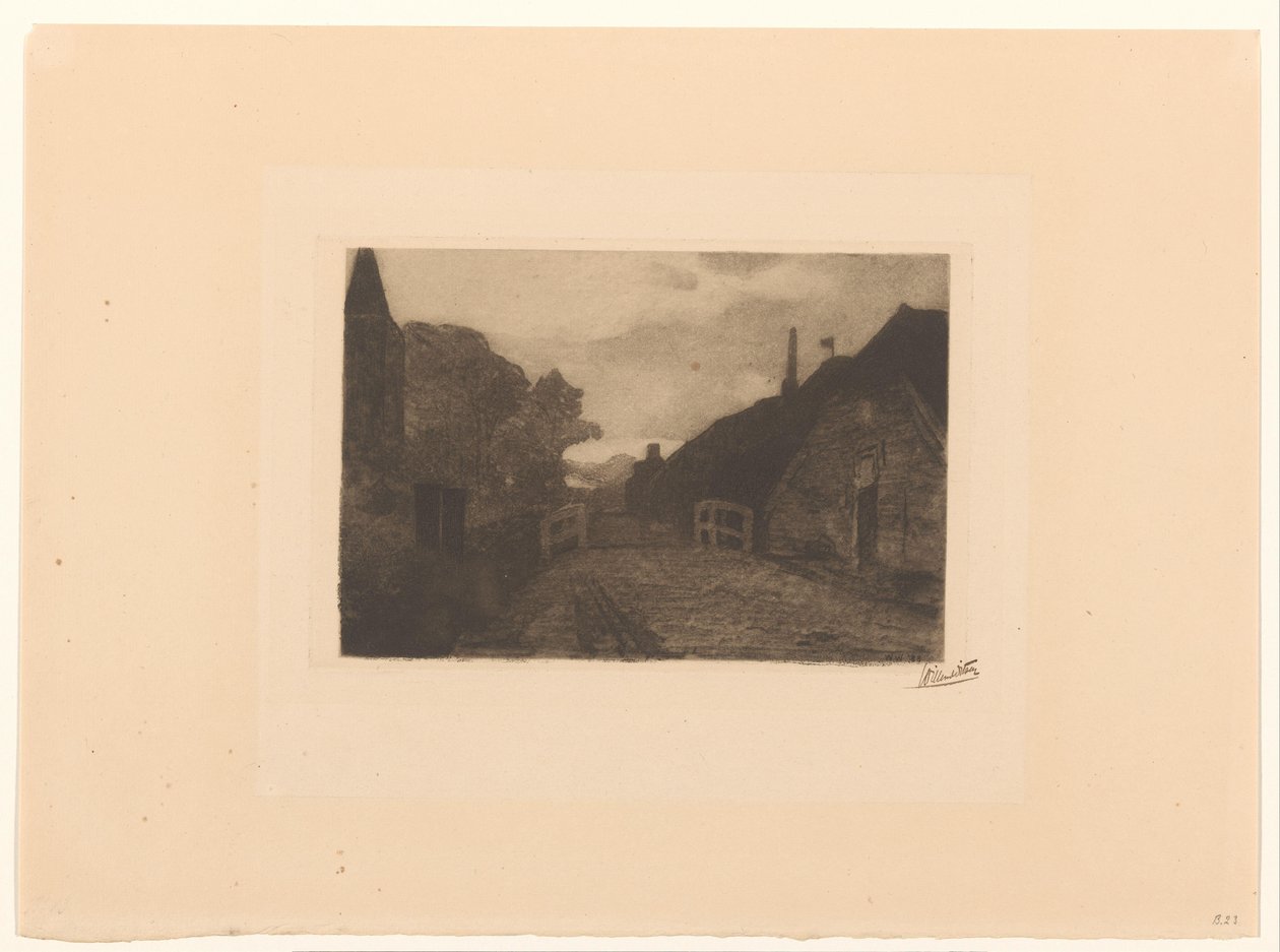 Falusi út Diepenheimben alkotó: Willem Witsen (signed by artist)