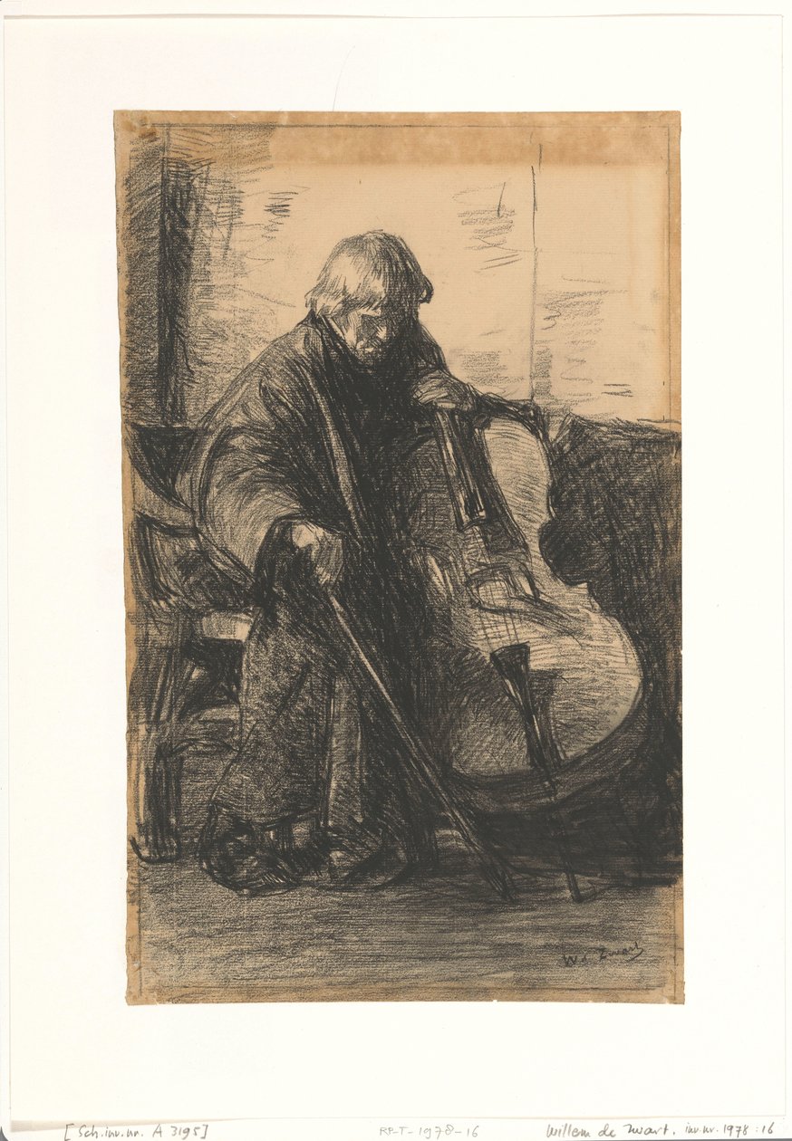 Csellista alkotó: Willem de Zwart