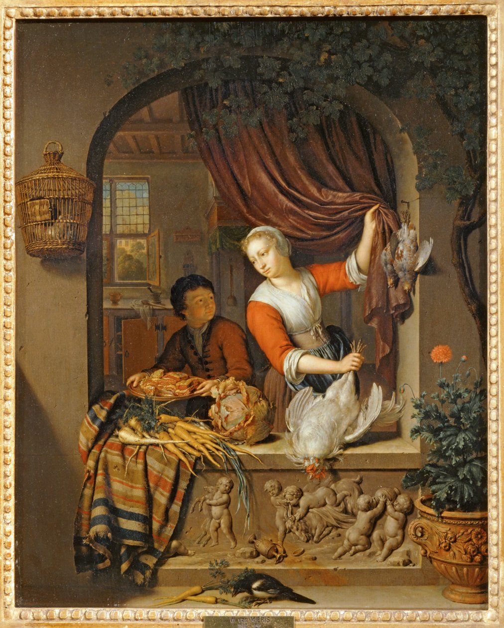 A tűzhely ... alkotó: Willem van (after) Mieris