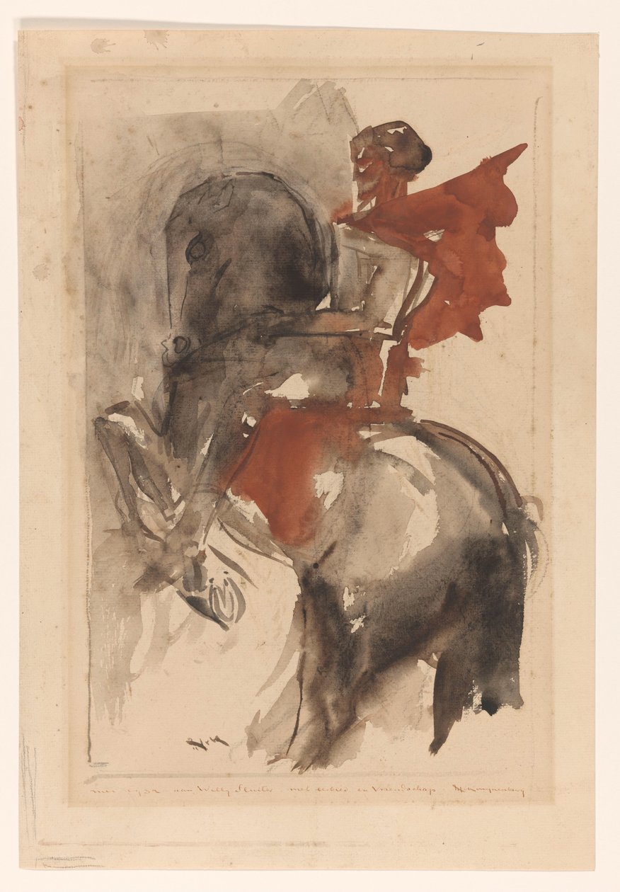 Lovagló lovag alkotó: Willem van Konijnenburg (signed by artist)