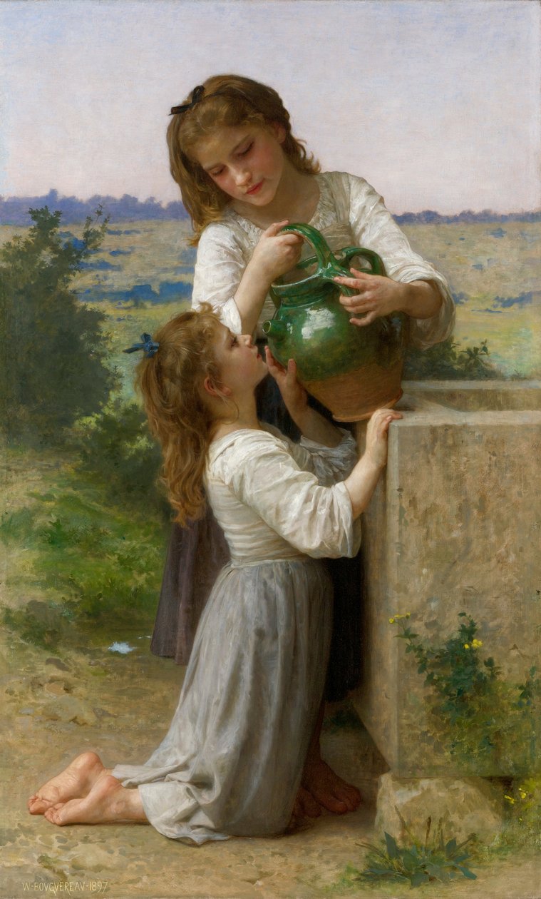 A szökőkútnál alkotó: William Adolphe Bouguereau