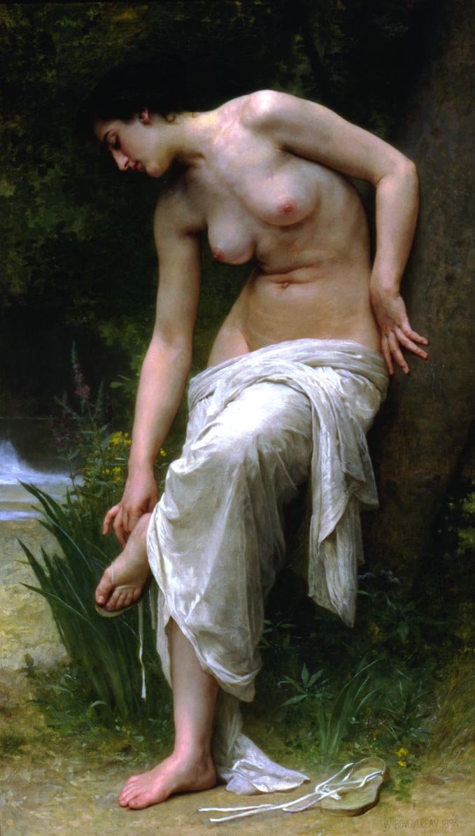 Fürdés után alkotó: William Adolphe Bouguereau