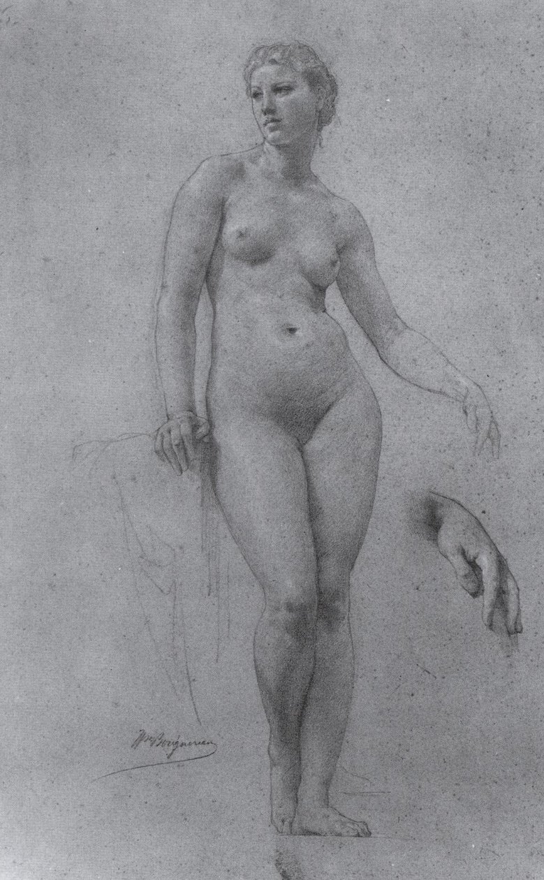 Meztelen tanulmány a Vénusz számára alkotó: William Adolphe Bouguereau