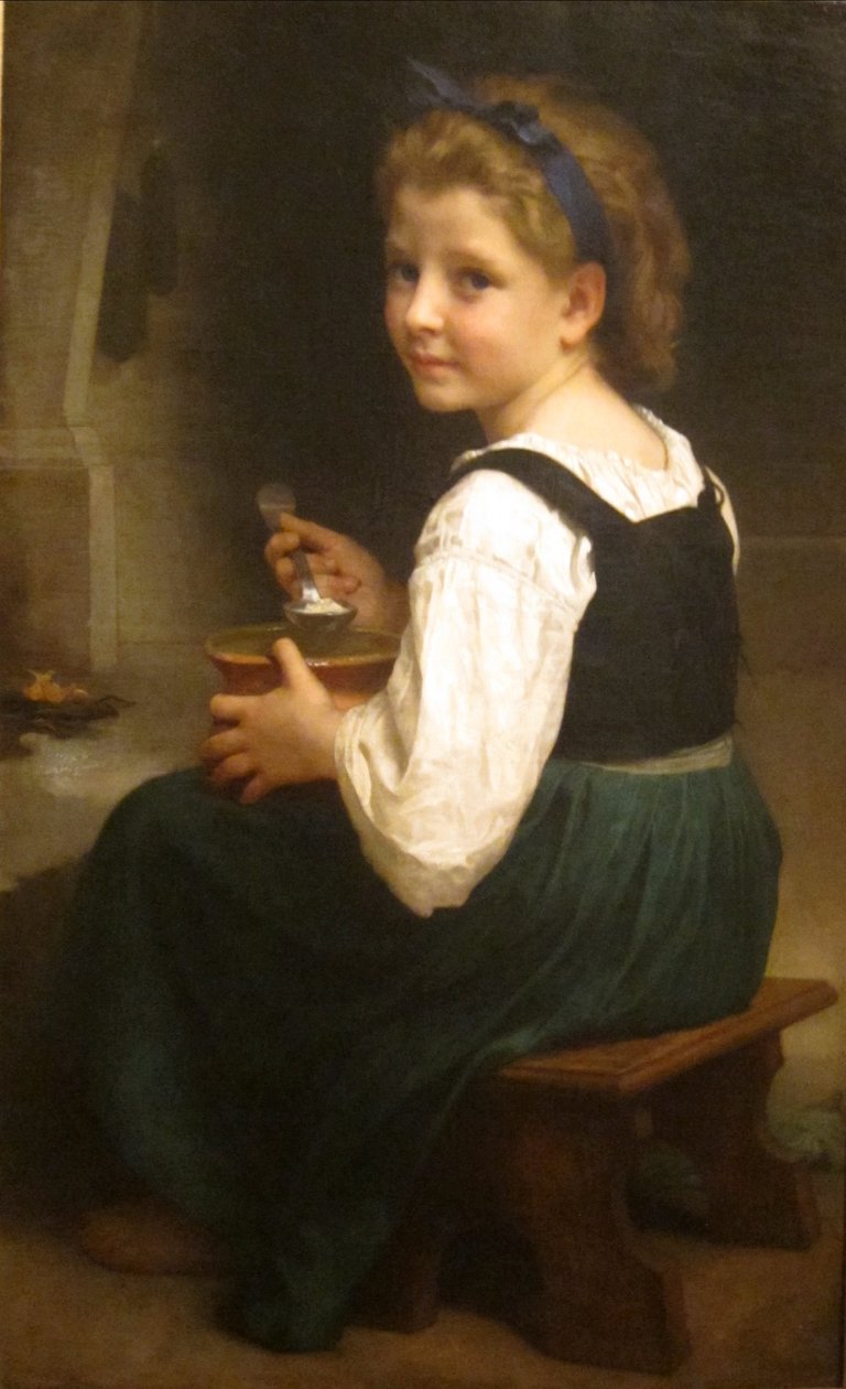 Lány Kását eszik alkotó: William Adolphe Bouguereau
