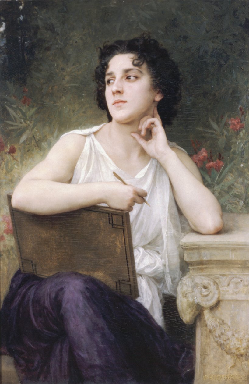 Inspiráció (1898) alkotó: William Adolphe Bouguereau