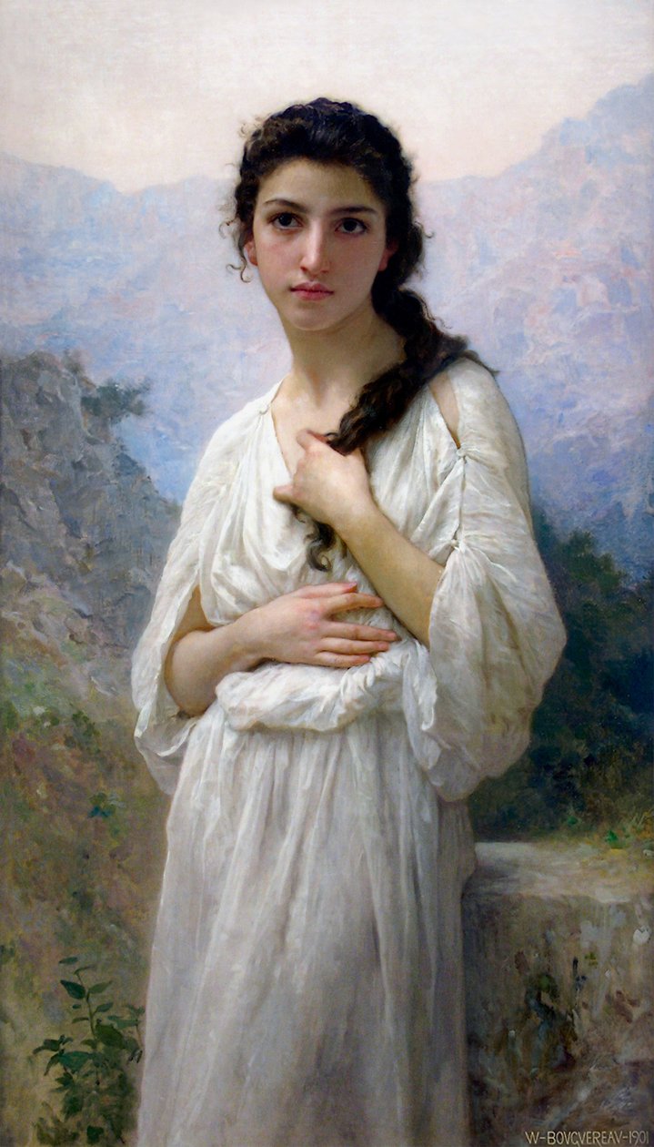 Elmélkedés alkotó: William Adolphe Bouguereau