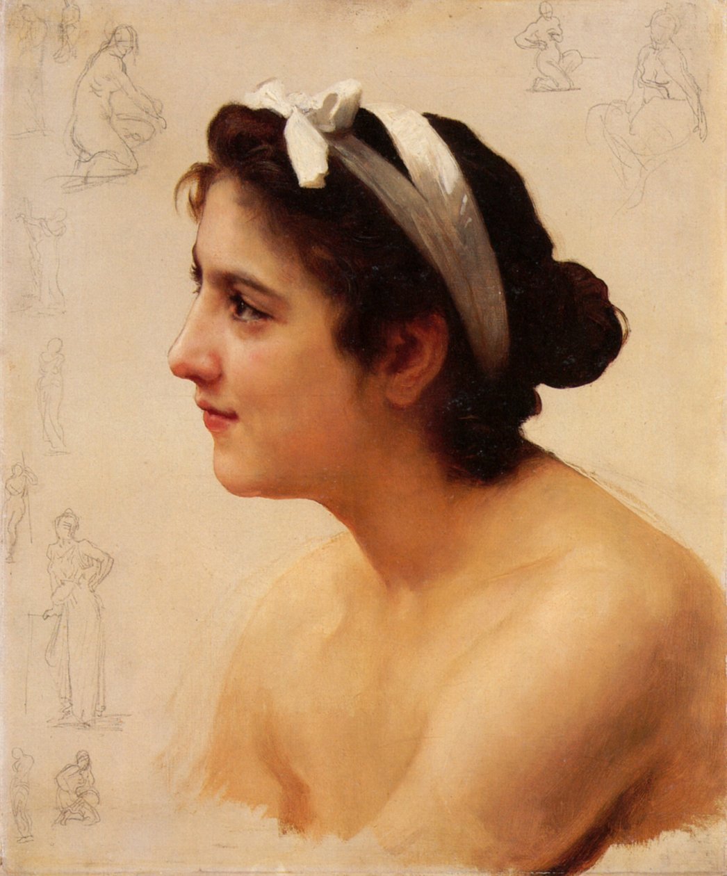Tanulmány egy nőről, aki felajánlotta a szeretetet alkotó: William Adolphe Bouguereau