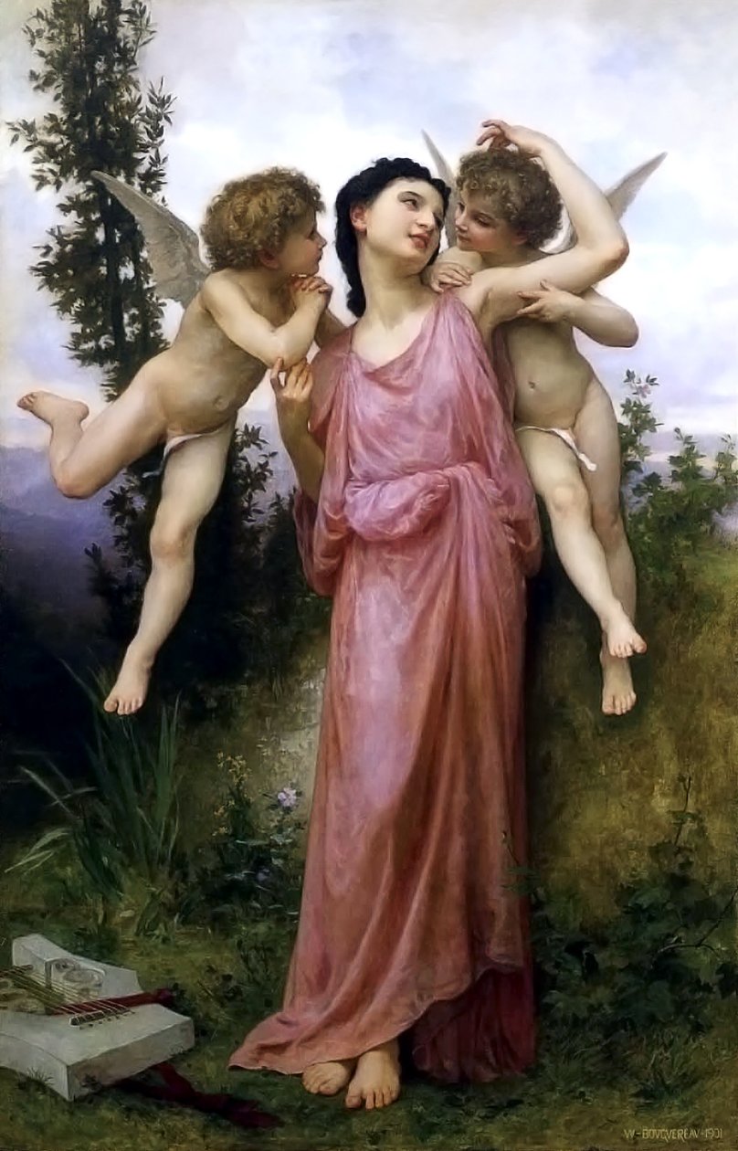 Gyengéd szavak alkotó: William Adolphe Bouguereau