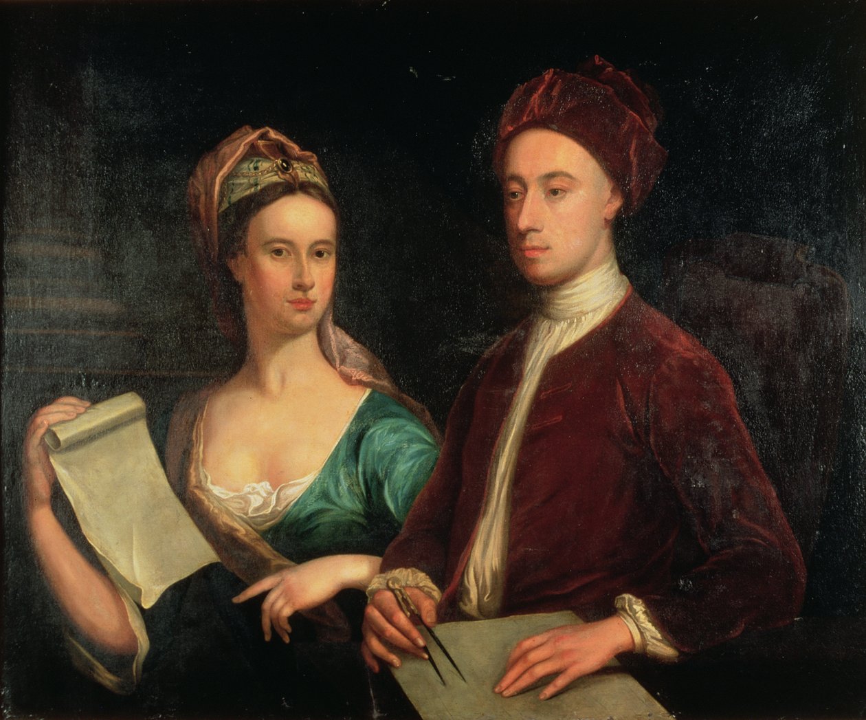 Richard Boyle, Burlington 3. grófjának (1695-1753) és feleségének, Lady Dorothy Savile-nak (1699-1758) portréja 1723 alkotó: William Aikman