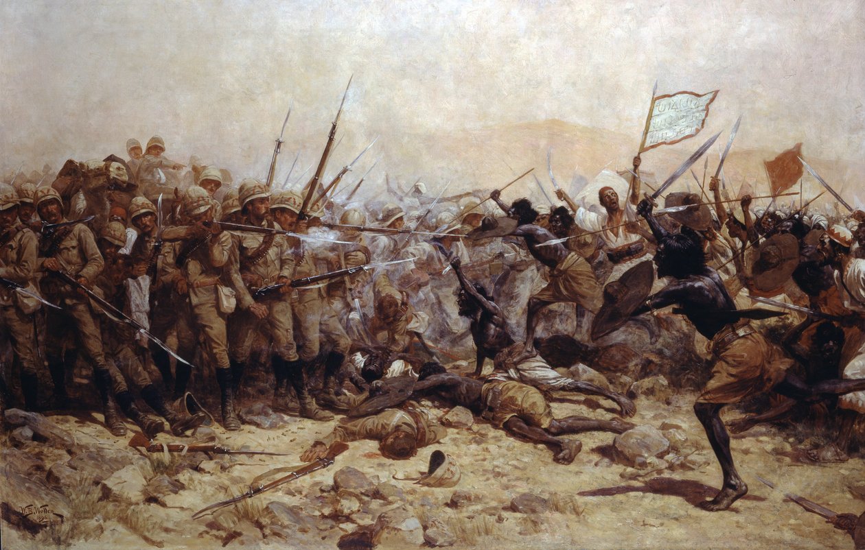 Az Abu Klea-i csata, 1885. január 17., 1896 alkotó: William Barnes Wollen