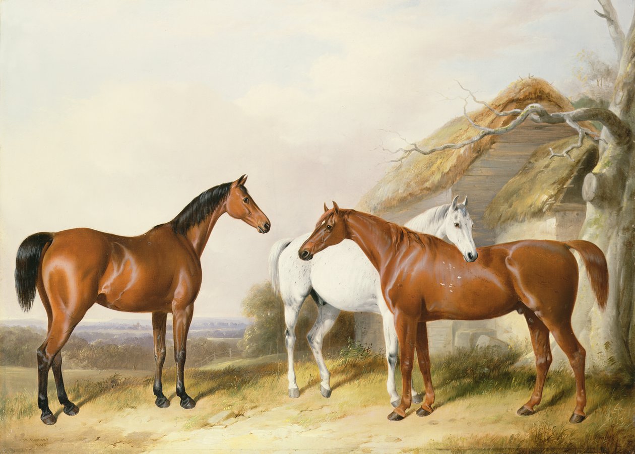 Az istállón kívül, 1845 alkotó: William Barraud