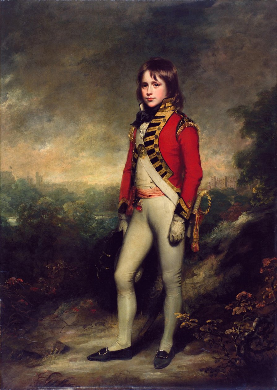 James Hatch mester Marshall kísérőjeként a Montem Etonban alkotó: William Beechey