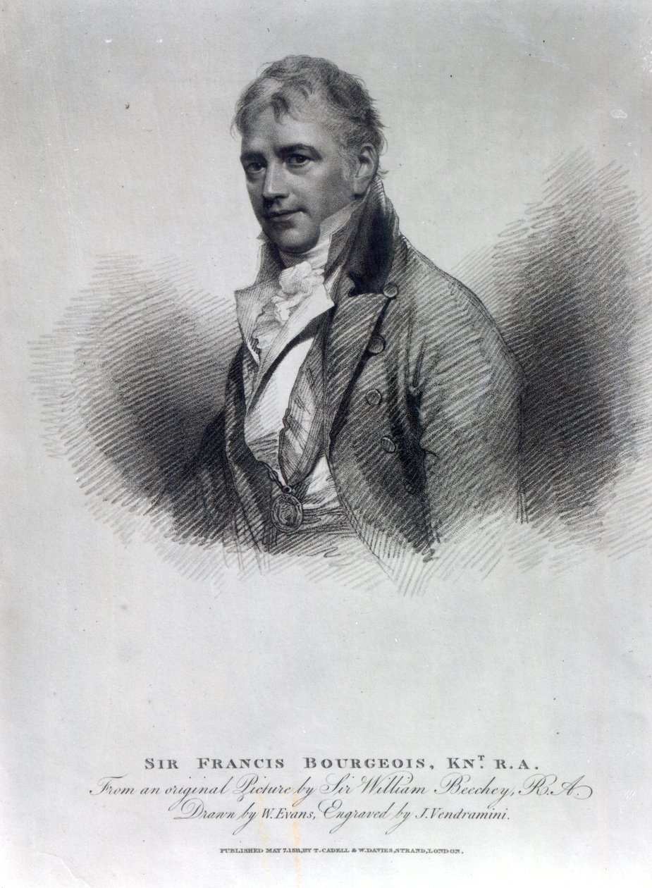 Sir Francis Bourgeois, W. Evans rajza alapján, J. Vendramini metszet, 1811 alkotó: William Beechey