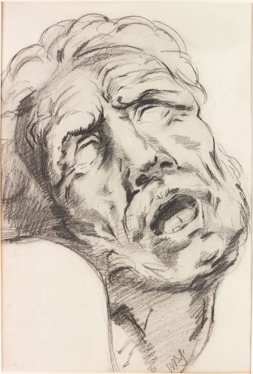 Akut fájdalom (faszén papíron) alkotó: William Bell Scott