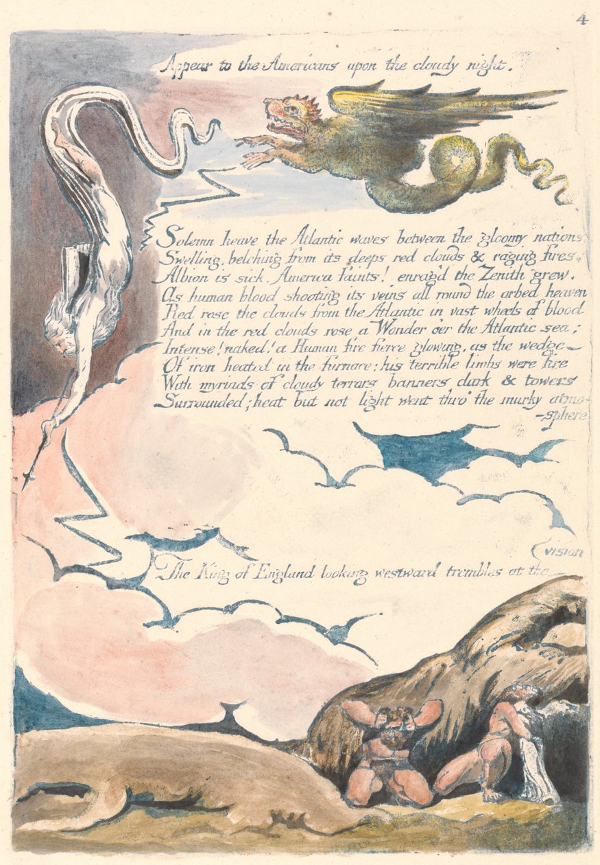 Amerika. Egy prófécia, 6. lemez, jelenjen meg az amerikaiaknál .... alkotó: William Blake