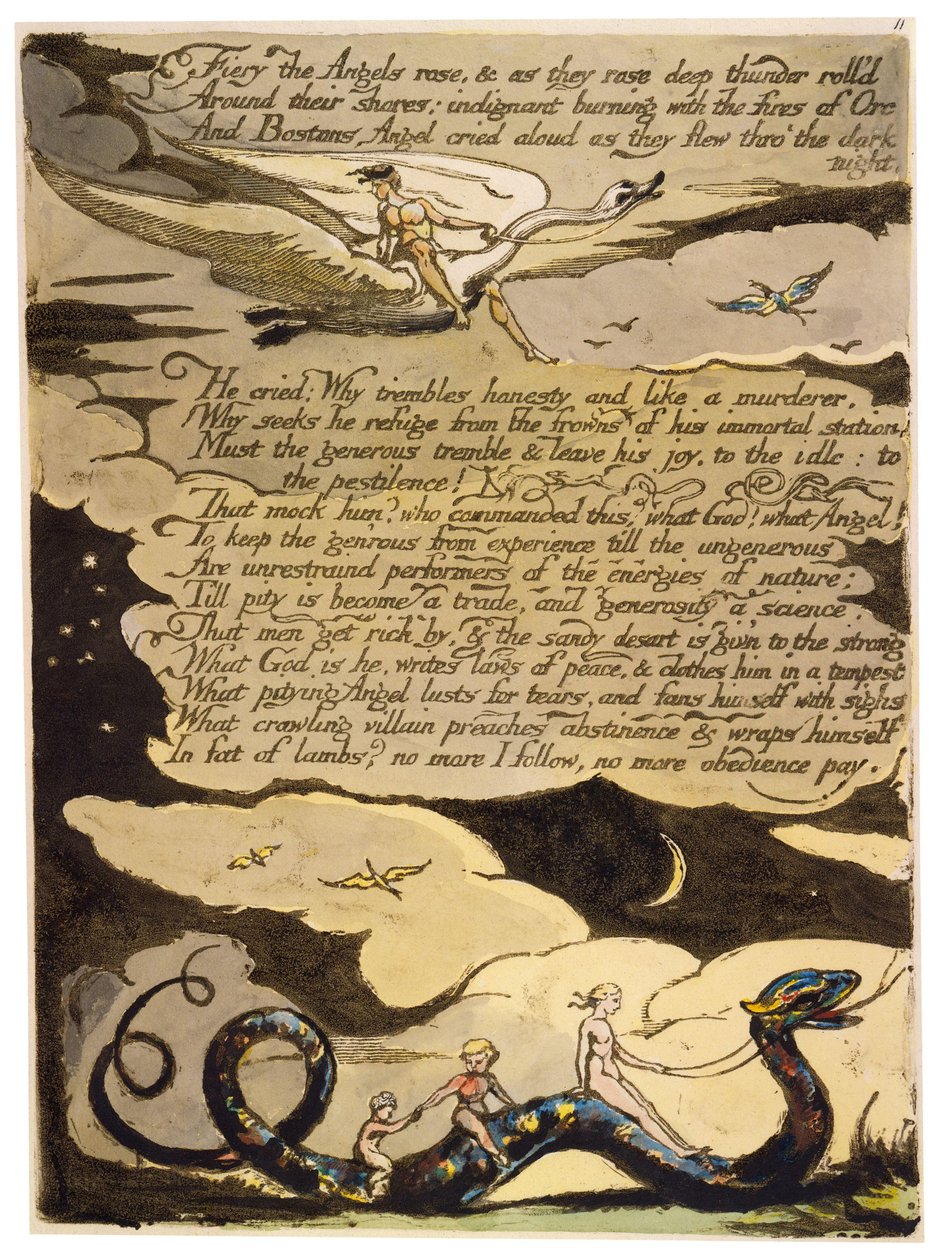 Amerika a prófécia másoljon le egy tányért 13 alkotó: William Blake