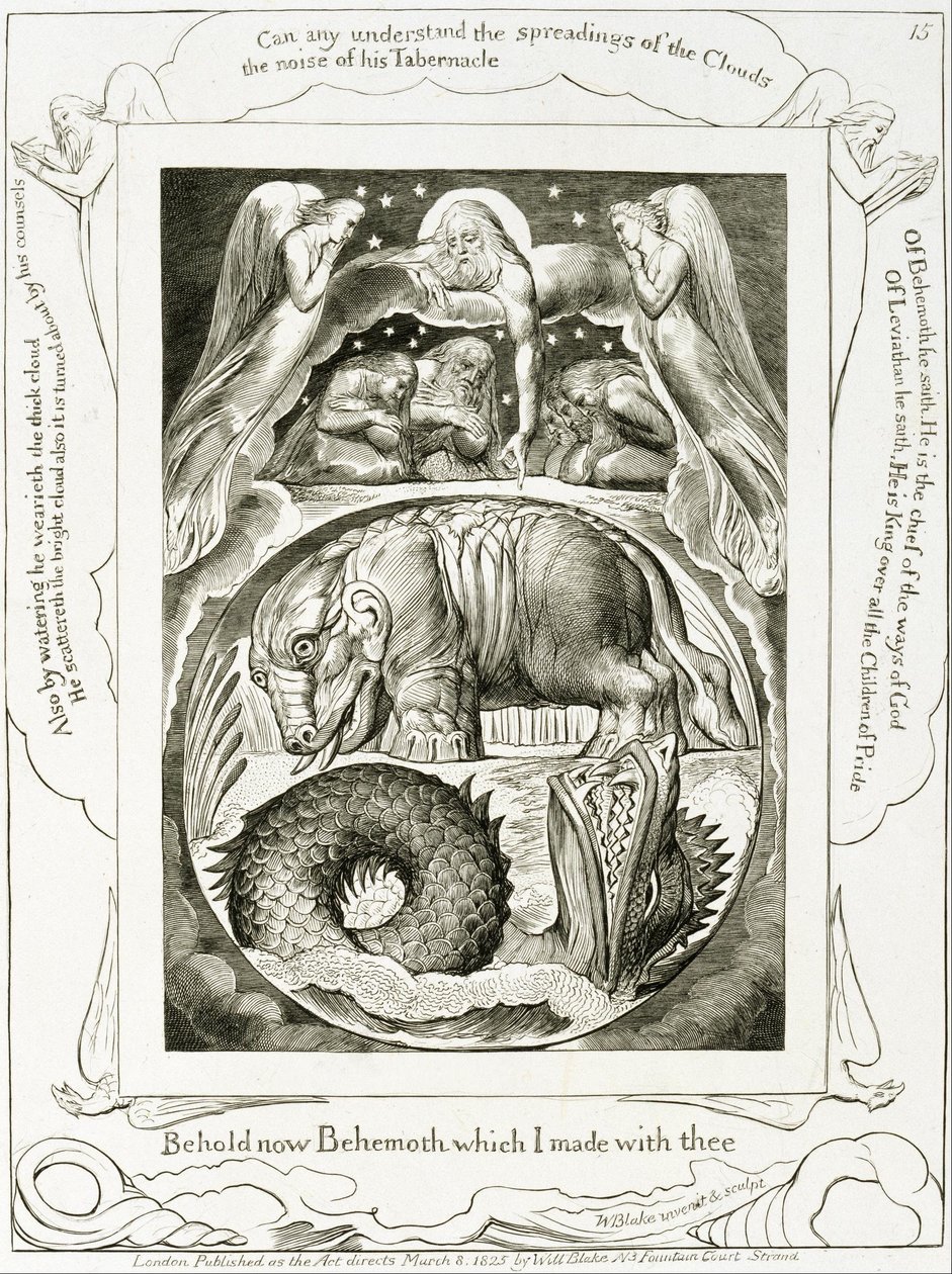Behemót és Leviatán alkotó: William Blake