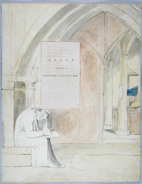 Vidéki templomudvarban írt elégia, 105. terv Thomas Gray verseiből, 1797-98 (wc tollal és tintával papíron) alkotó: William Blake