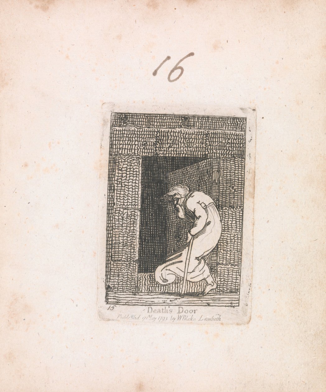 Gyerekeknek. A Paradicsom kapuja, 17. tábla, Halálos ajtó alkotó: William Blake