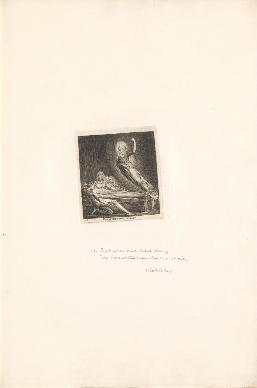 A nemek számára- A Paradicsom kapuja, 15. lemez, Félelem és remény- látomás alkotó: William Blake