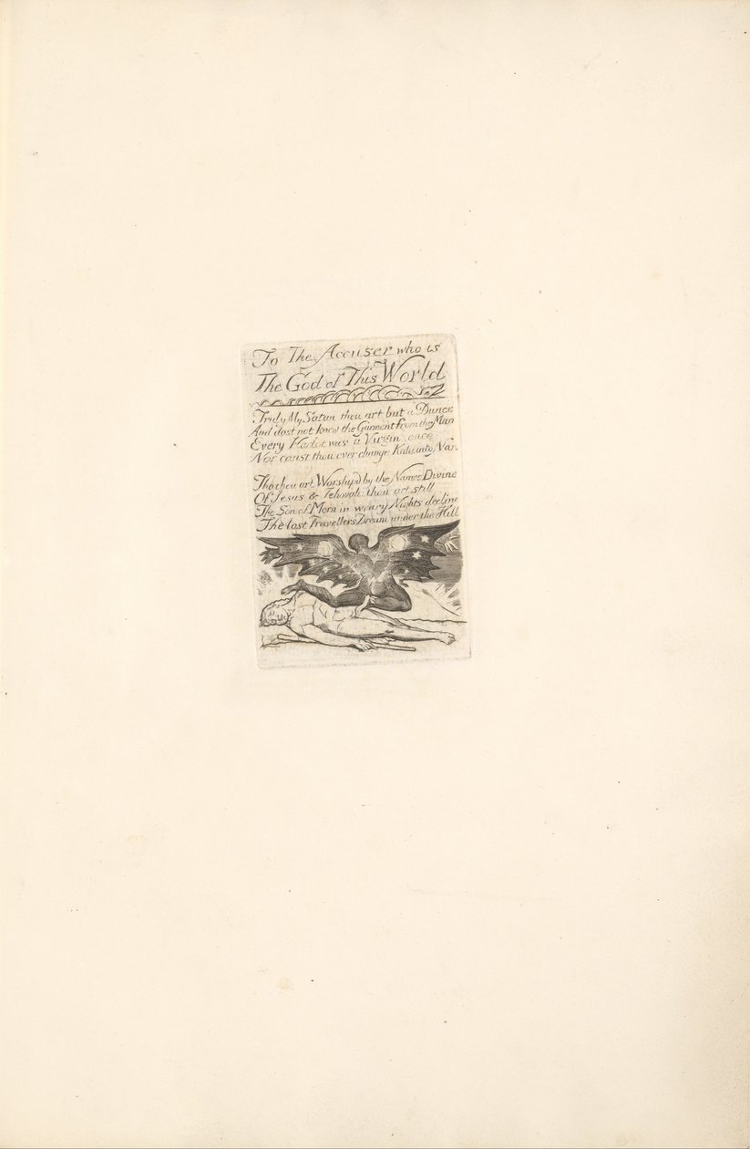 A nemekért- A paradicsom kapui, 19. lemez, a vádlóhoz. . . . (Bentley 21) alkotó: William Blake