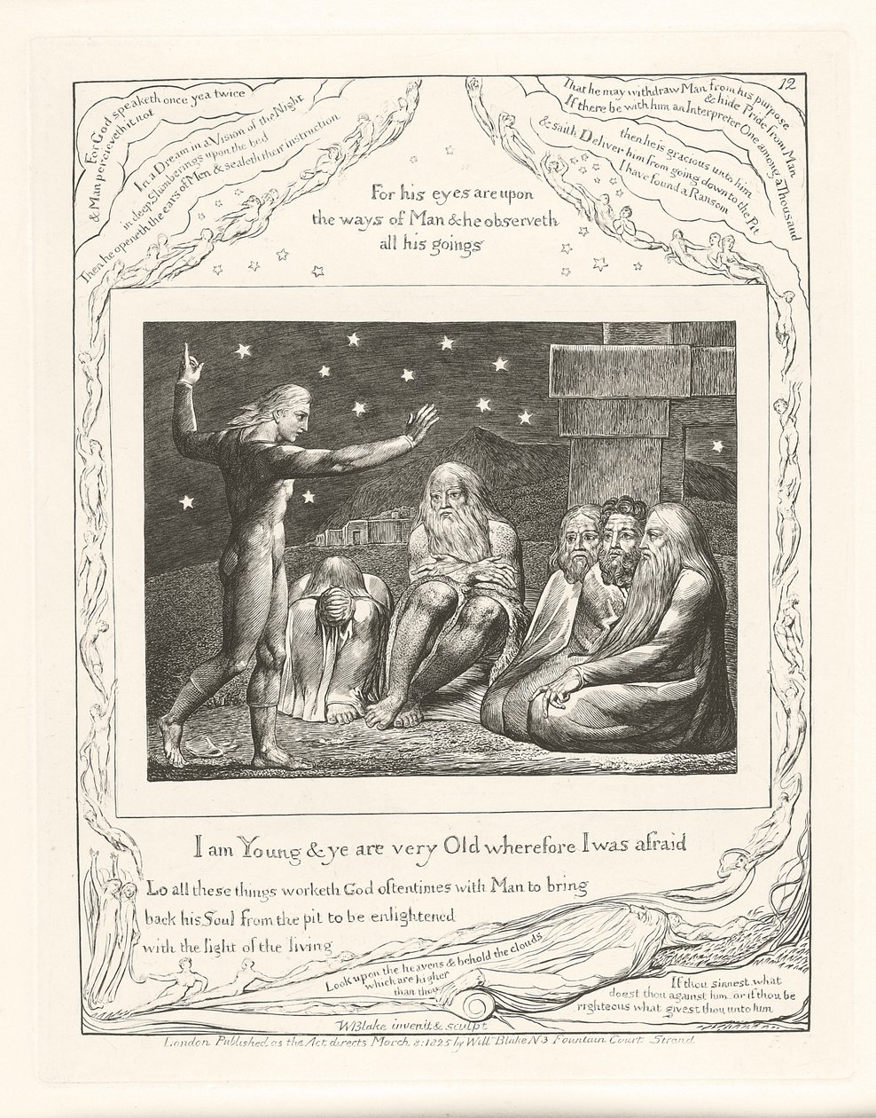 Fiatal vagyok, ti pedig nagyon öregek vagytok, ezért féltem, 1825 alkotó: William Blake