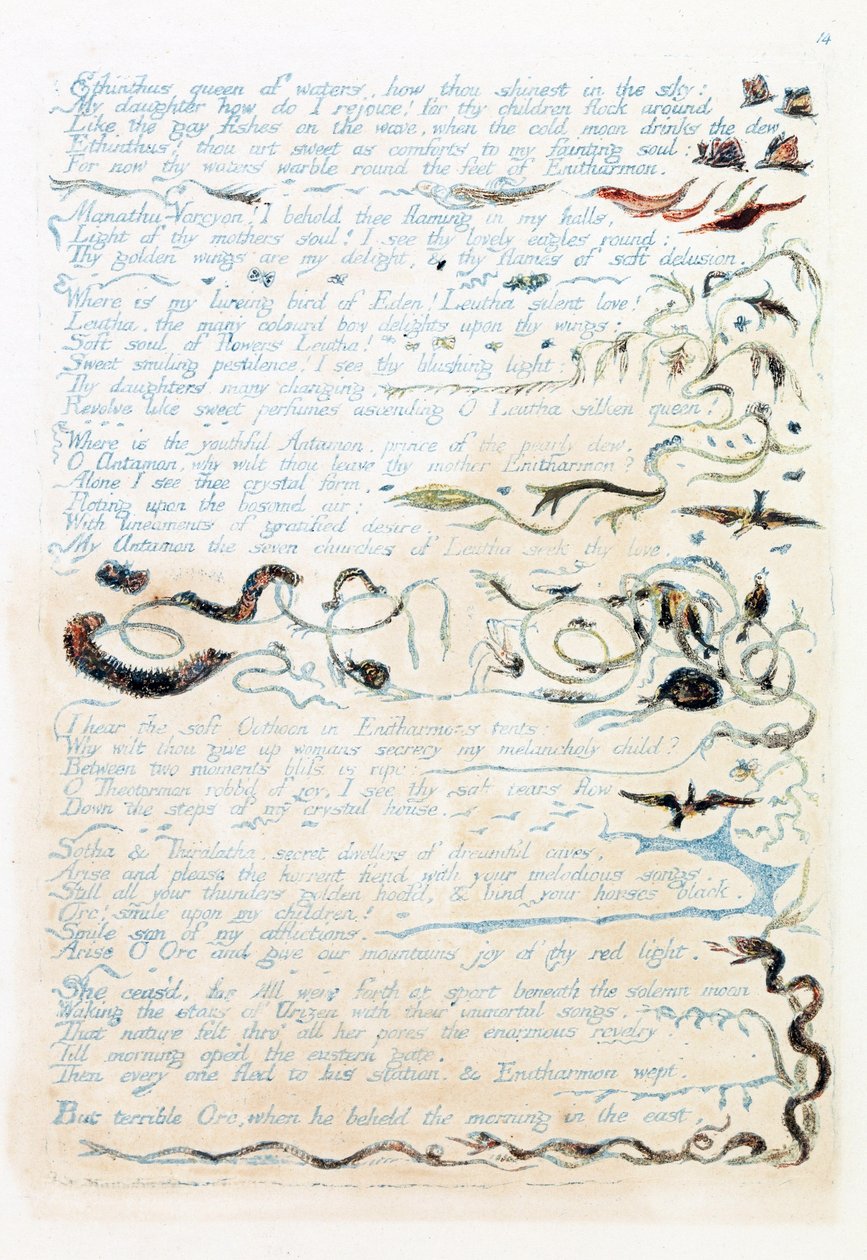 Illusztráció: „Európa: prófécia”, Lambeth, 1794 (tinta és wc papíron) alkotó: William Blake