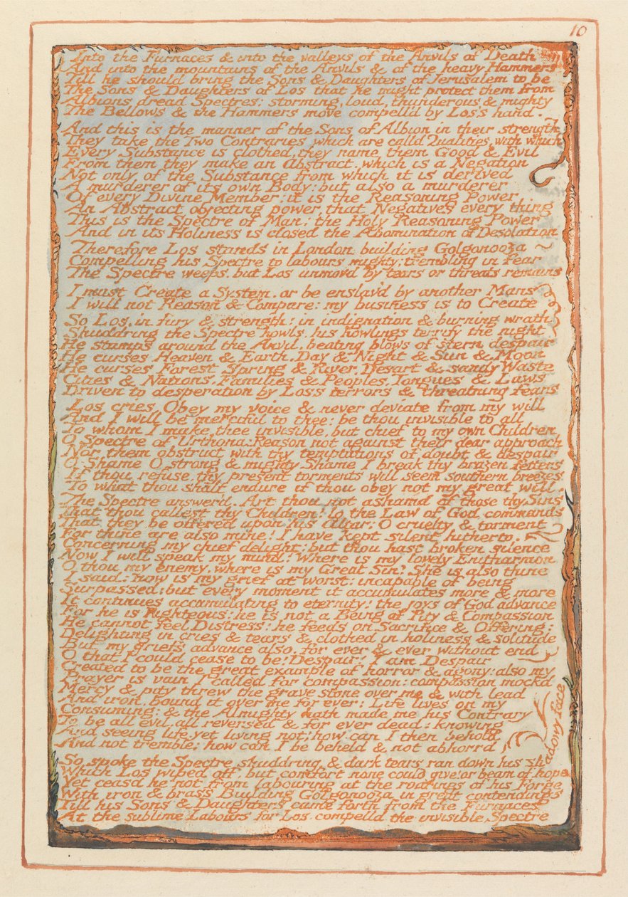 Jeruzsálem, 10. lemez, a kemencékbe ... alkotó: William Blake
