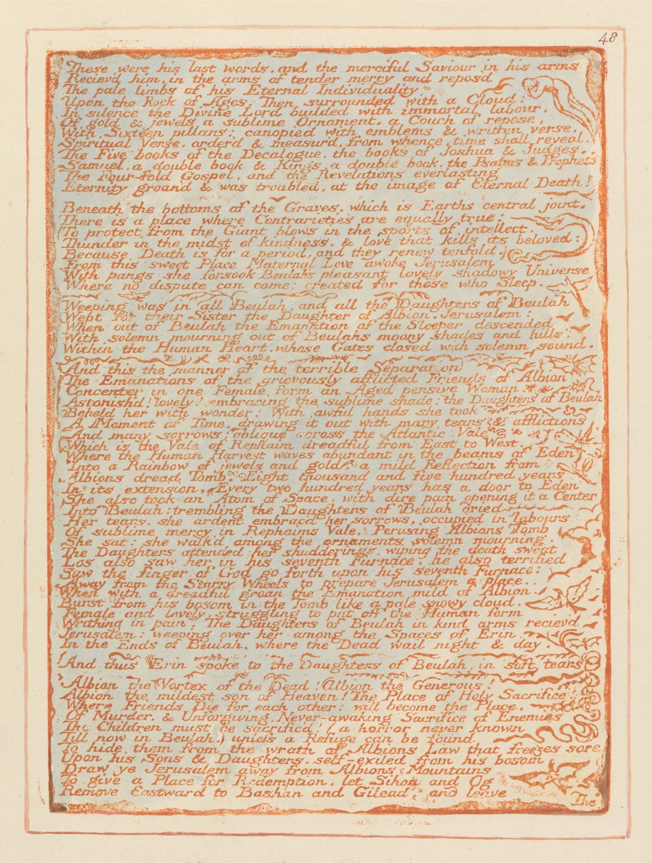 Jeruzsálem, 48. tábla, alkotó: William Blake