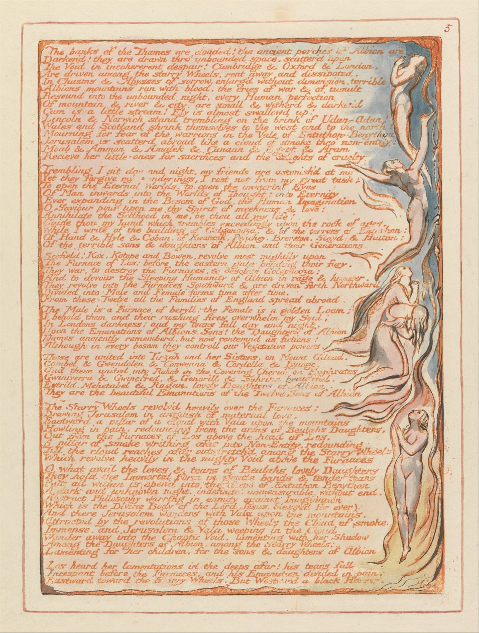Jeruzsálem, 5. lemez, A Temze partja ... alkotó: William Blake