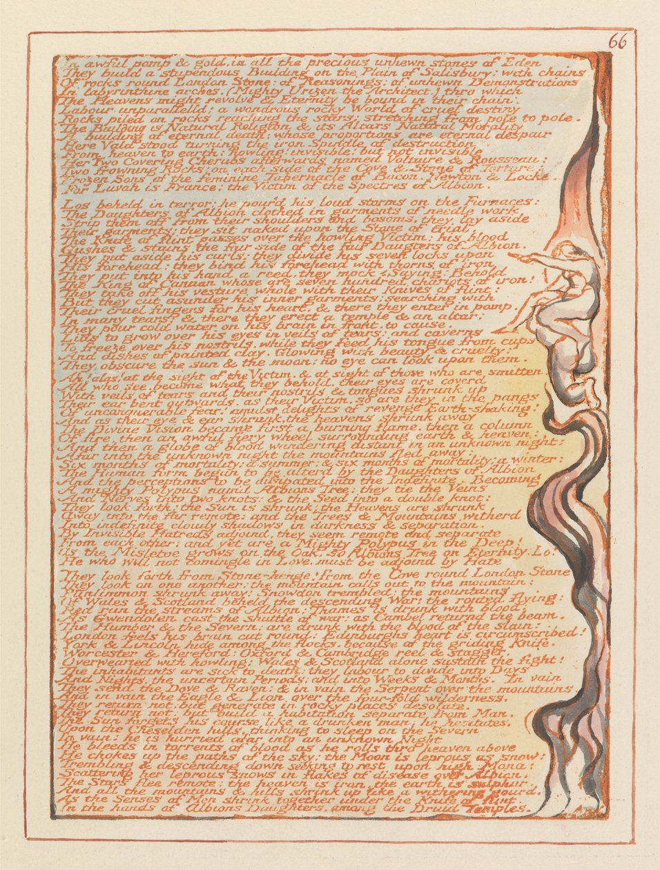 Jeruzsálem, 66. tábla, iszonyatos pompában és aranyban ... alkotó: William Blake