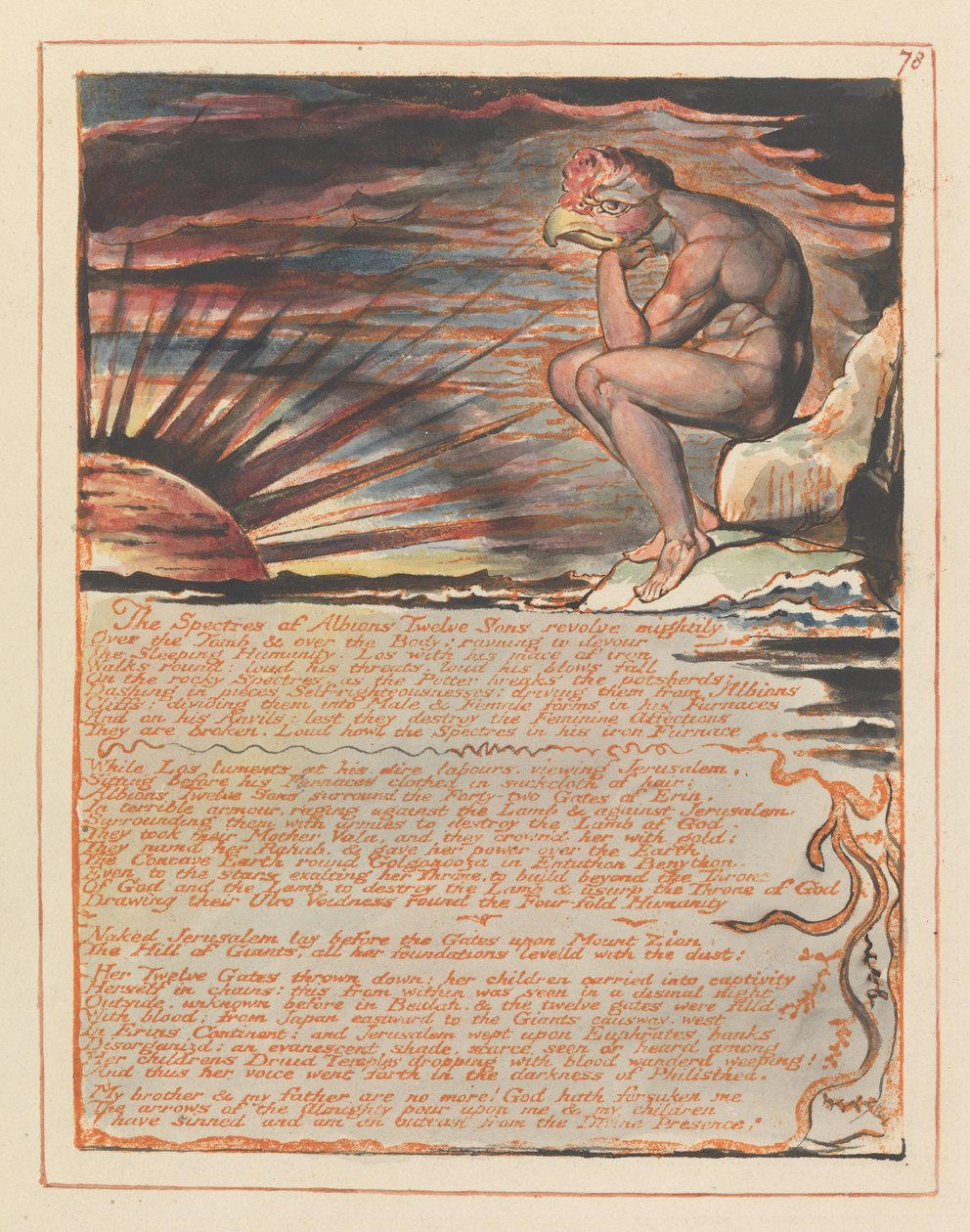 Jeruzsálem, 78. tábla, The Specters of ... alkotó: William Blake