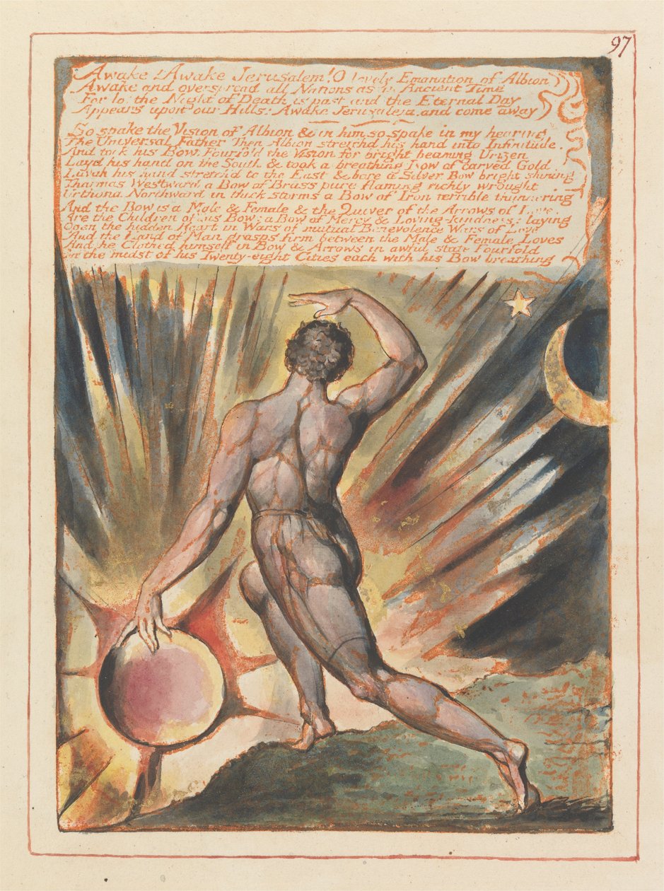 Jeruzsálem, 97. tábla, Ébredjetek! Ébredj fel Jeruzsálemben .... alkotó: William Blake