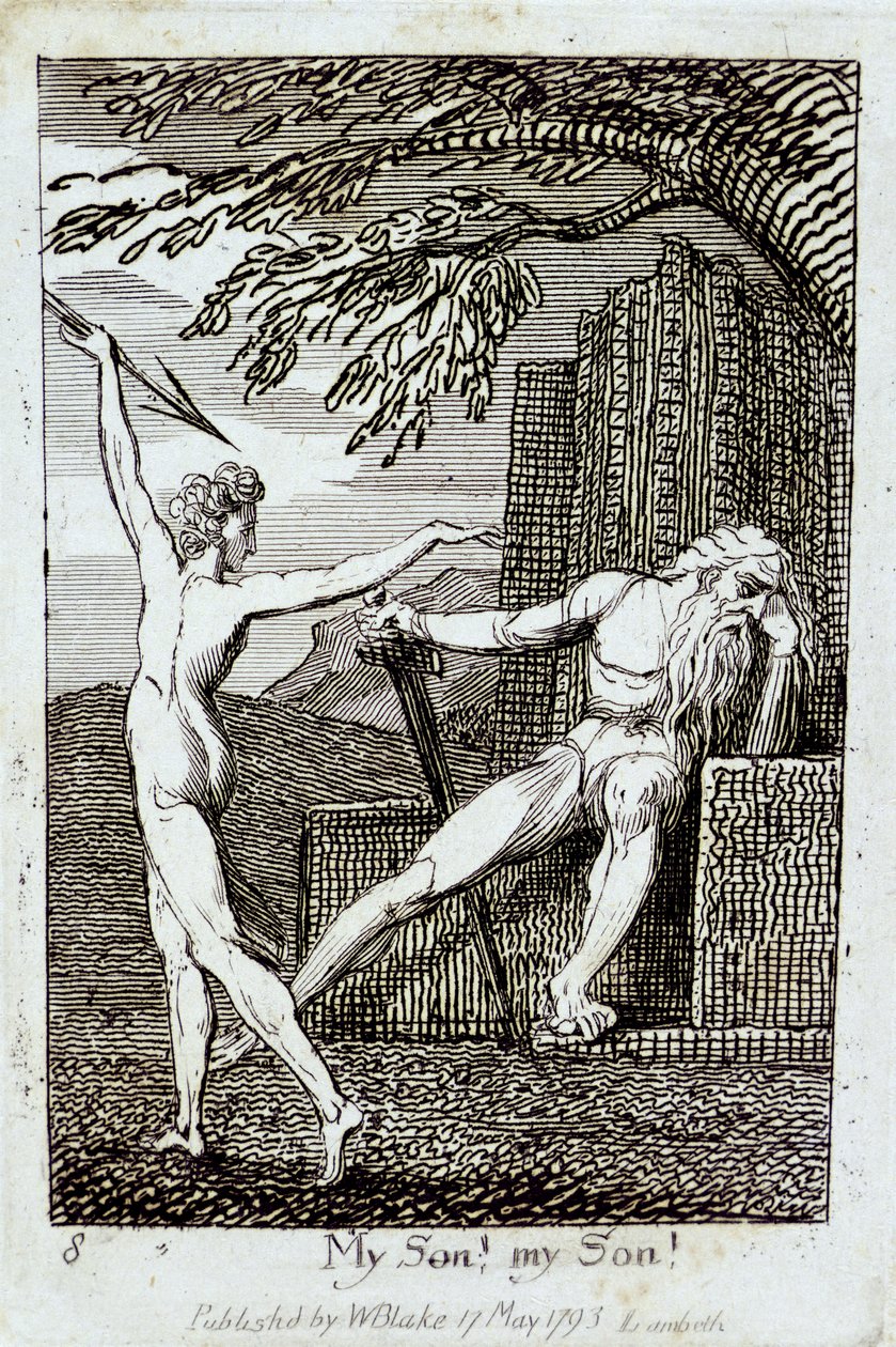 A fiam! Fiam!, 10. tábla a „Gyermekeknek”. A Paradicsom kapui”, 1793 alkotó: William Blake